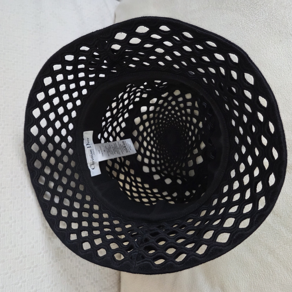 Dior Black and White Mesh Hat - Picture 3 of 8
